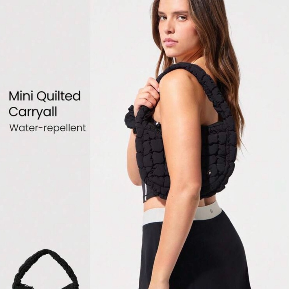 Black Mini Quilted Carryall